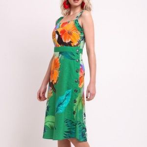 Tropical print dress